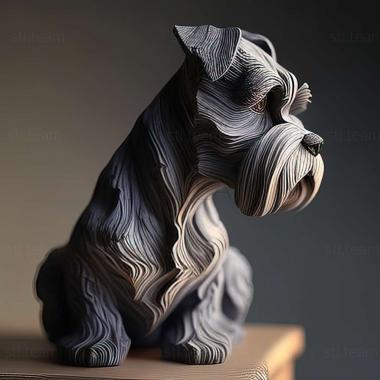 3D model Zwergschnauzer dog (STL)